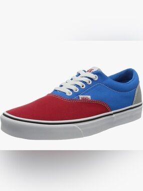 •VANS•NWT RALLY RED/BLUE/SMOKE GRAY SKATE ERA LOW-TOP CANVAS SNEAKER SHOE (10.5)